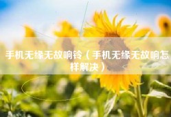 手机无缘无故响铃（手机无缘无故响怎样解决）