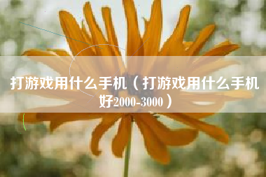 打游戏用什么手机（打游戏用什么手机好2000-3000）